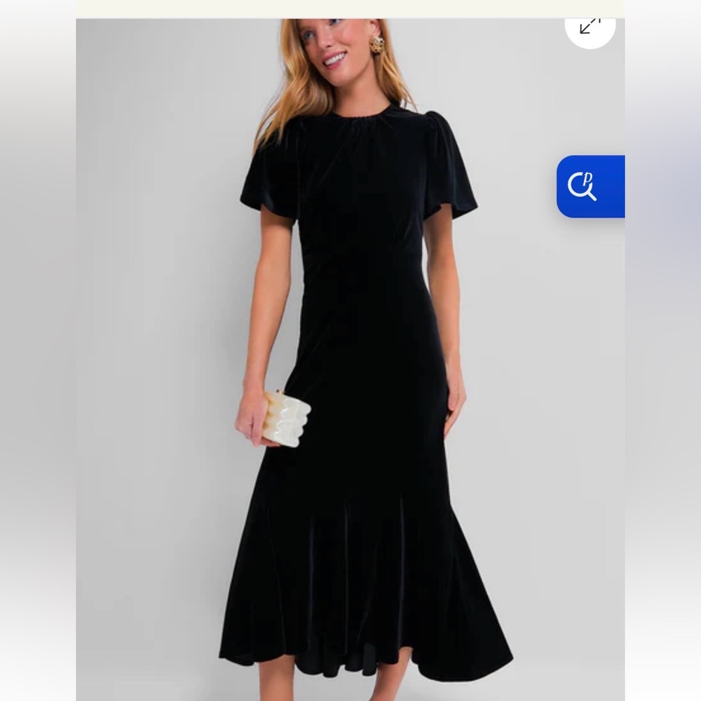 Pomander Place Black Velvet Maxi Dress
